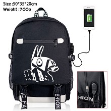 Fortnite game USB charging laptop backpack school ...