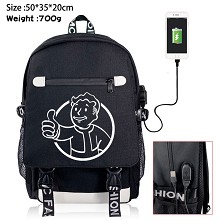 Fallout USB charging laptop backpack school bag