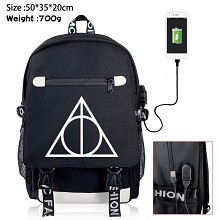 Harry Potter USB charging laptop backpack school b...