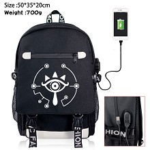 The Legend of Zelda USB charging laptop backpack school bag