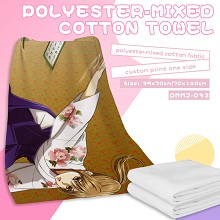 Chihayafuru anime polyester-mixed cotton towel