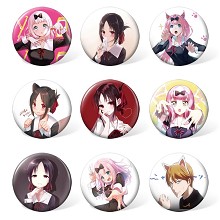 Kaguya-sama anime brooches pins set(9pcs a set)