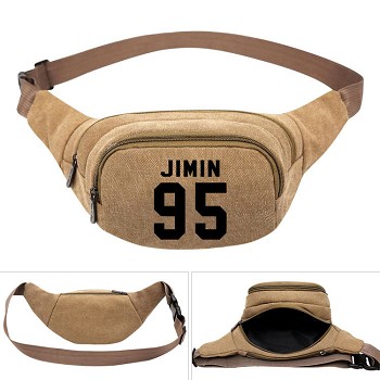 BTS star canvas pocket waist pack bag