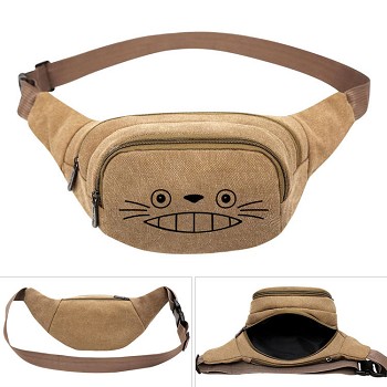 Totoro anime canvas pocket waist pack bag