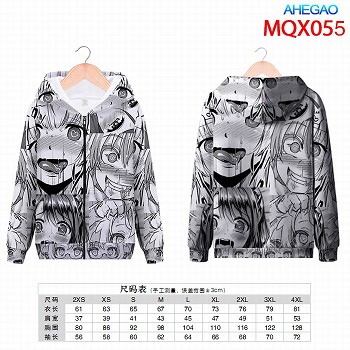 AHEGAO anime long sleeve hoodie sweater cloth