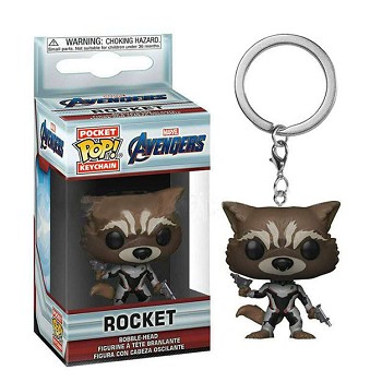 Funko POP The Avengers Rocket figure doll key chain