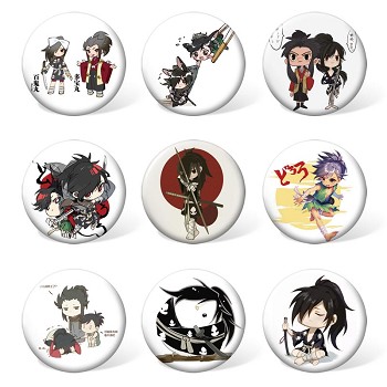 Dororo anime brooches pins set(9pcs a set)