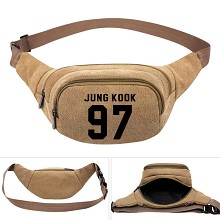 BTS star canvas pocket waist pack bag