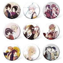 Stray Dogs anime brooches pins set(9pcs a set)