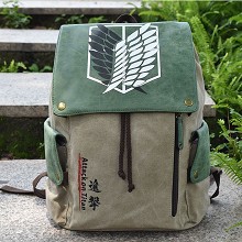 Attack on Titan anime canvas backpack bag