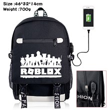 ROBLOX game USB charging laptop backpack school bag