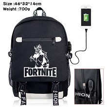 Fortnite game USB charging laptop backpack school ...