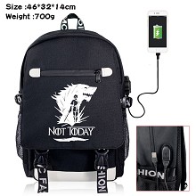 Game of Thrones USB charging laptop backpack schoo...