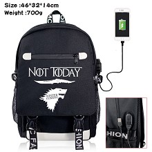 Game of Thrones USB charging laptop backpack schoo...