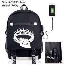 Game of Thrones USB charging laptop backpack school bag