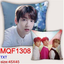 TXT star two-sided pillow