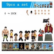 One Piece anime figures set(9pcs a set)