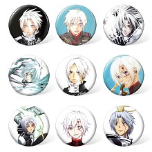 D.Gray-man anime brooches pins set(9pcs a set)