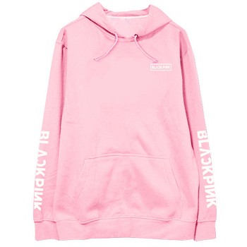 Black pink star cotton thick hoodie sweater cloth