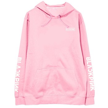 Black pink star cotton thin hoodie sweater cloth
