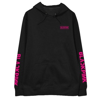 Black pink star cotton thin hoodie sweater cloth