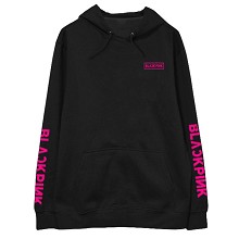 Black pink star cotton thin hoodie sweater cloth