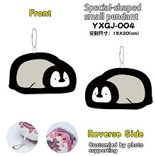 Penguin anime plush doll key chain