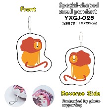 Lion anime plush doll key chain