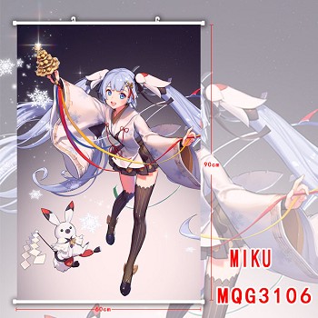 Hatsune Miku anime wall scroll