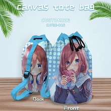 Gotoubun no hanayome anime drawstring backpack bag