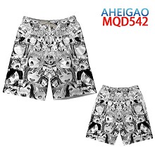 AHEGAO anime beach pants shorts middle pants