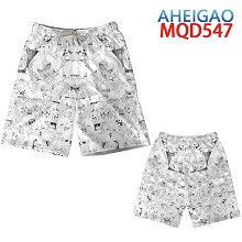 AHEGAO anime beach pants shorts middle pants