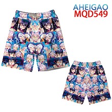 AHEGAO anime beach pants shorts middle pants