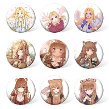 Tate no Yuusha no Nariagari brooches pins set(9pcs a set)