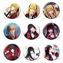Kakegurui Twin anime brooches pins set(9pcs a set)