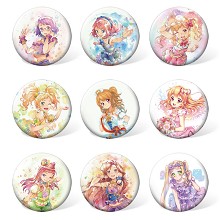 Aikatsu Friends anime brooches pins set(9pcs a set)