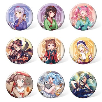 BanG Dream anime brooches pins set(9pcs a set)