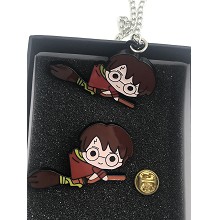 Harry Potter necklace and pin a set