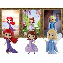 Disney Princess anime figures set(3pcs a set)