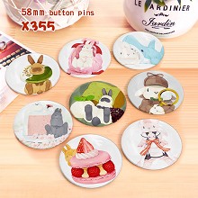 The Rabbit anime brooches pins set(8pcs a set)