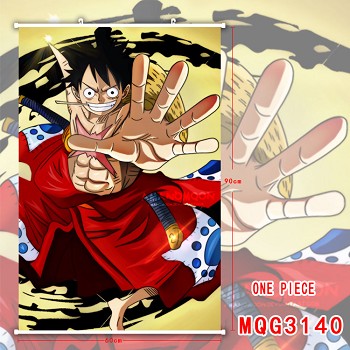 One Piece Luffy anime wall scroll