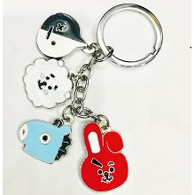 BTS star key chain