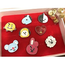 BTS star brooches pins a set