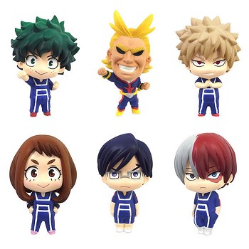 My Hero Academia anime figures set(6pcs a set)