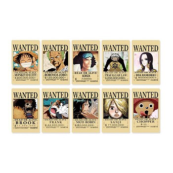 One Piece wanted anime stickers set(5set)