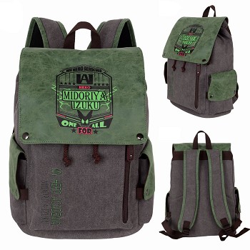 My Hero Academia anime canvas backpack bag