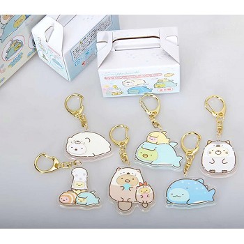 Sumikko Gurashi anime acrylic key chains set(6pcs a set)