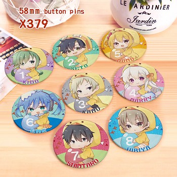 Kagerou Project anime brooches pins set(8pcs a set)