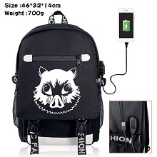 Demon Slayer anime USB charging laptop backpack sc...