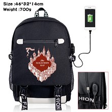 Harry Potter USB charging laptop backpack school b...